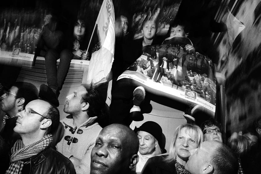 Fête de la victoire de François Hollande à la Bastille 06-05-2012 #-61 B&#38;W