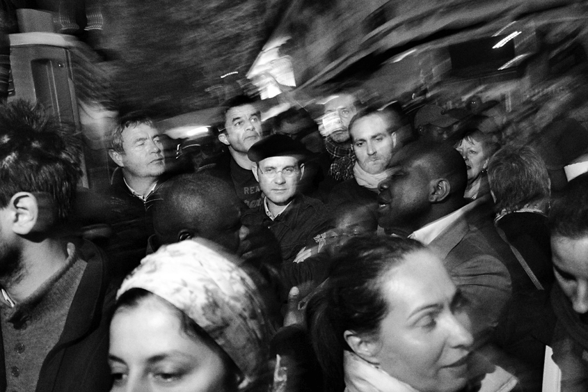 Fête de la victoire de François Hollande à la Bastille 06-05-2012 #-62 B&#38;W2