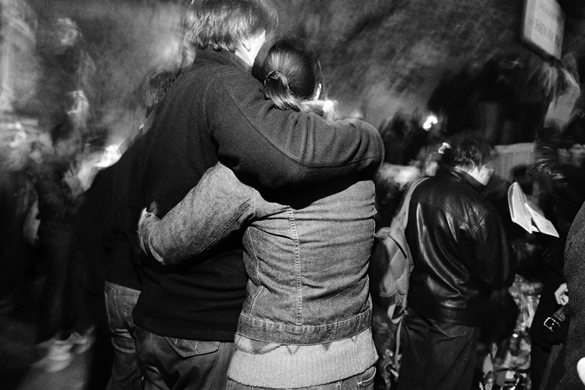 Fête de la victoire de François Hollande à la Bastille 06-05-2012 #-71 B&#38;W