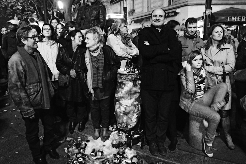 Fête de la victoire de François Hollande à la Bastille 06-05-2012 #-89 B&#38;W