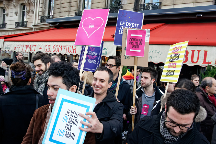 Manifestation pour le mariage pour tous - Paris - Place Denfert-Rochereau à Place de la Bastille 27-01-2013 #-145