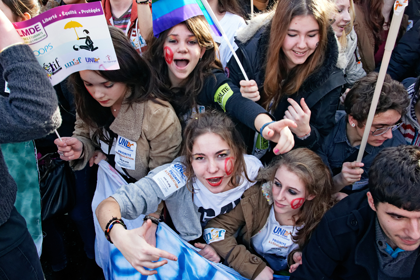 Manifestation pour le mariage pour tous - Paris - Place Denfert-Rochereau à Place de la Bastille 27-01-2013 #-242