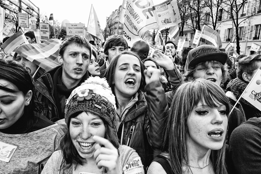 Manifestation pour le mariage pour tous - Paris - Place Denfert-Rochereau à Place de la Bastille 27-01-2013 #-273