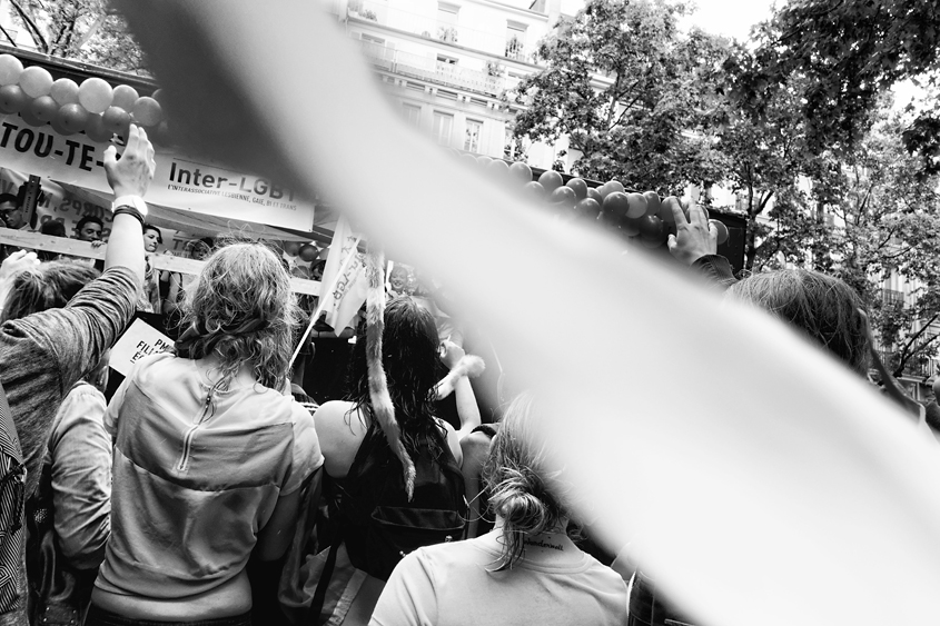 Paris - Boulevard Beaumarchais - Gay Pride 28-06-2014 #-23 (travaillée) N&#38;B