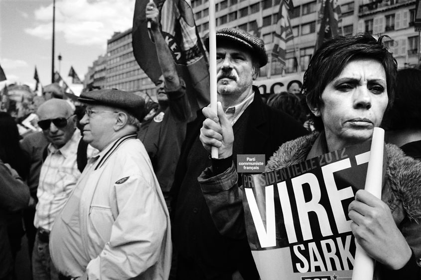 Paris - De Denfert Rochereau à Luxembourg - Défilé des syndicats 01-05-2012 #-171