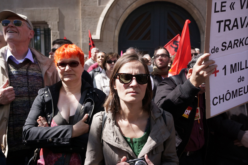 Paris - De Denfert Rochereau à Luxembourg - Défilé des syndicats 01-05-2012 #-68