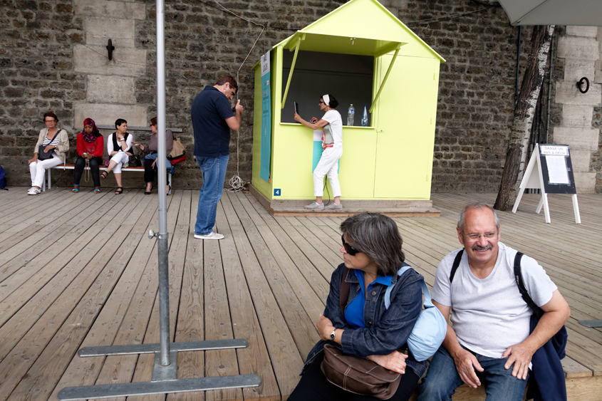 Paris - Paris Plage - Voie Georges Pompidou 14-08-2014