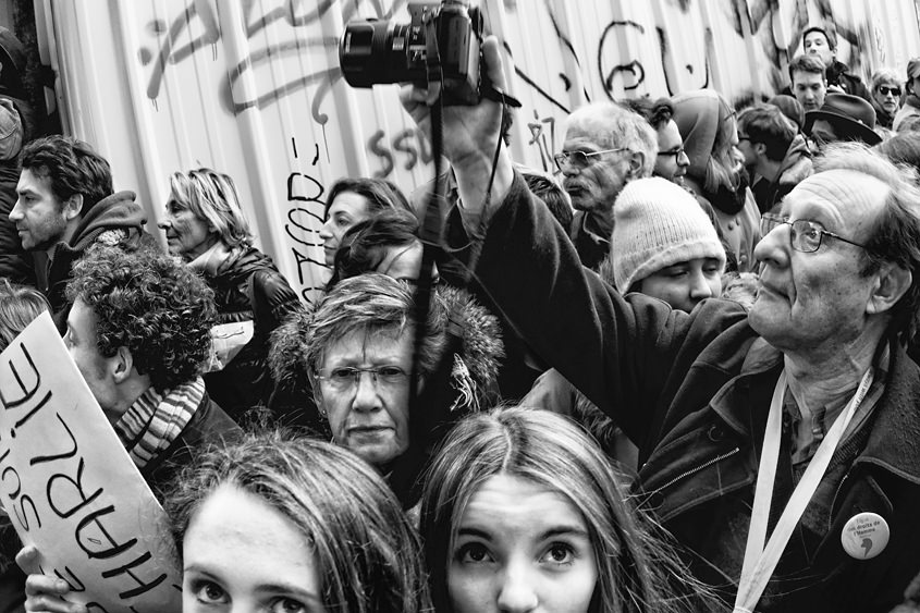 Paris - Rally &#34;Je suis Charlie&#34; 11-01-2015 #-323 (travaillée) N&#38;B