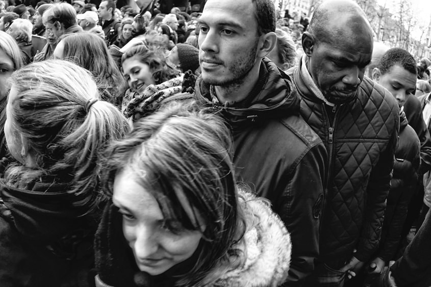 Paris - Rally &#34;Je suis Charlie&#34; 11-01-2015 #-392 (travaillée) N&#38;B