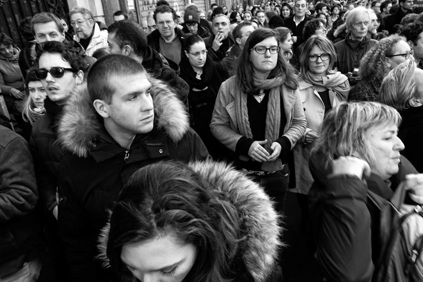 Paris - Rally &#34;Je suis Charlie&#34; 11-01-2015 #-46 (travaillée) N&#38;B