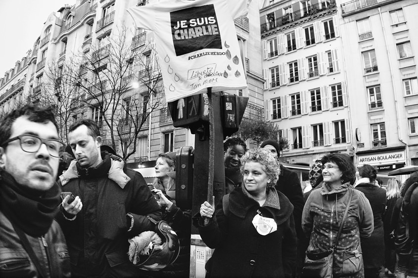 Paris - Rally &#34;Je suis Charlie&#34; 11-01-2015 #-591 (travaillée) N&#38;B