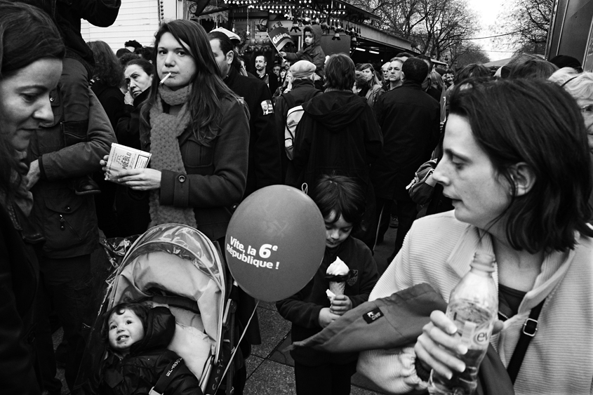 Paris - Rassemblement du Front de gauche 18-03-2012 #-563 B&#38;W