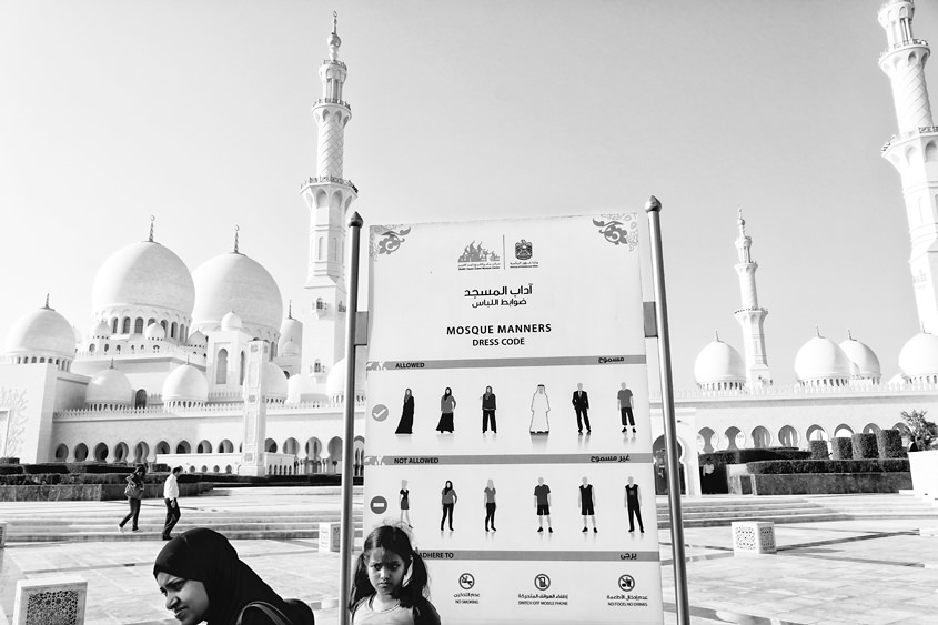 United Arab Emirates - Abu Dhabi - Sheikh Zayed Grand Mosque 18-10-2013 #-11 N&#38;B