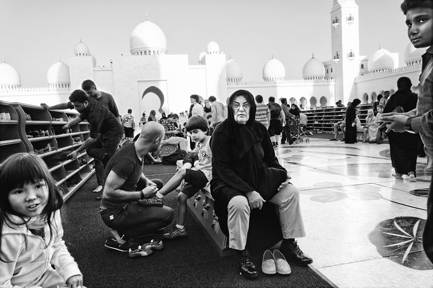 United Arab Emirates - Abu Dhabi - Sheikh Zayed Grand Mosque 18-10-2013 #-187 N&#38;B