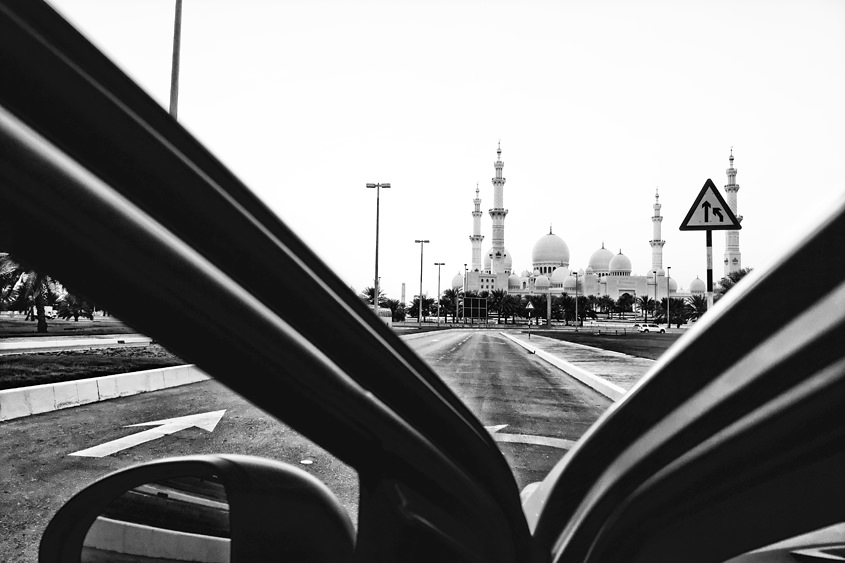 United Arab Emirates - Abu Dhabi - Sheikh Zayed Grand Mosque 18-10-2013 #-307 N&#38;B