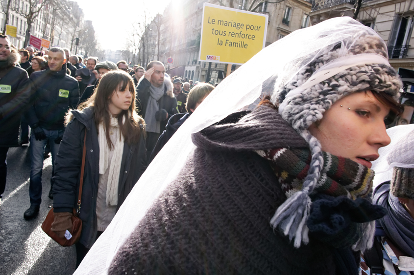 Manifestation pour le mariage pour tous - Paris - Place Denfert-Rochereau à Place de la Bastille 27-01-2013 #01