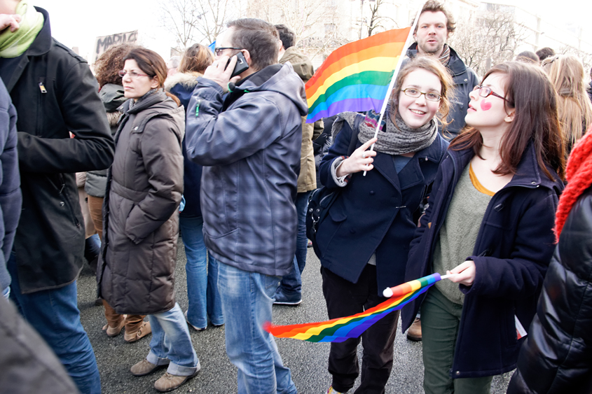 Manifestation pour le mariage pour tous - Paris - Place Denfert-Rochereau à Place de la Bastille 27-01-2013 #02